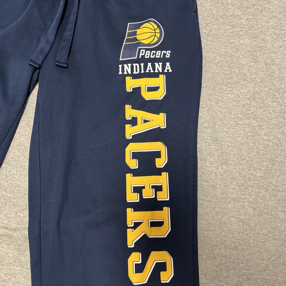 Indiana Pacers Sweat Pants Mens Medium Tall Navy NBA Stretch - Picture 2 of 5
